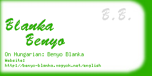 blanka benyo business card
